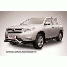 Кенгурятник передний низкий 57 мм мини Black Edition для Toyota Highlander 2010-2014