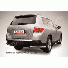 Защита задняя уголки 57 мм Black Edition для Toyota Highlander 2010-2014