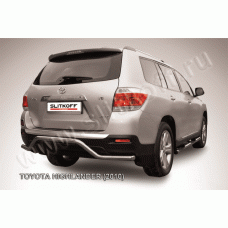 Защита заднего бампера волна 57 мм Black Edition для Toyota Highlander 2010-2014