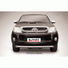 Защита переднего бампера 76 мм радиусная Black Edition для Toyota Hilux 2005-2011