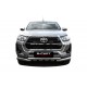 Защита передняя двойная 76-57 мм с профильной ЗК Black Edition для Toyota Hilux 2020-2024