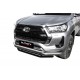 Защита передняя двойная 76-57 мм Black Edition для Toyota Hilux 2020-2024