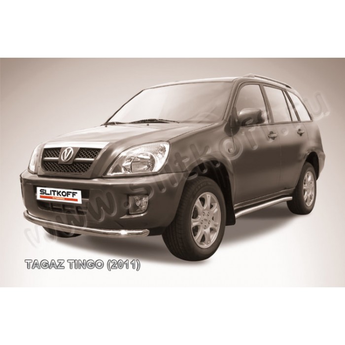 Защита переднего бампера 57 мм Black Edition для Vortex Tingo I 2010-2012