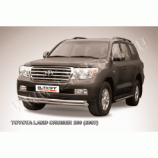 Защита передняя двойная 57-57 мм Black Edition для Toyota Land Cruiser 200 2007-2011