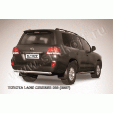 Защита заднего бампера 76 мм короткая Black Edition для Toyota Land Cruiser 200 2007-2011