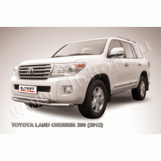 Защита передняя двойная 76-57 мм Black Edition для Toyota Land Cruiser 200 2012-2015