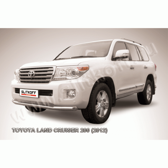 Защита переднего бампера 76 мм Black Edition для Toyota Land Cruiser 200 2012-2015