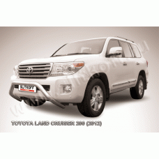 Кенгурятник передний низкий широкий 76 мм мини Black Edition для Toyota Land Cruiser 200 2012-2015