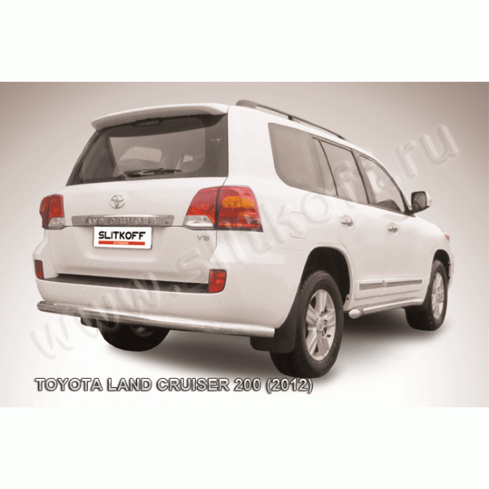 Защита заднего бампера 76 мм Black Edition для Toyota Land Cruiser 200 2012-2015