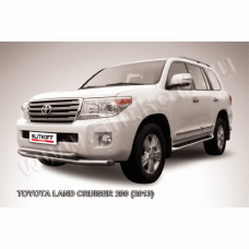 Защита передняя двойная 76-57 мм Black Edition для Toyota Land Cruiser 200 2012-2015