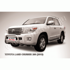 Кенгурятник передний низкий 76 мм Black Edition для Toyota Land Cruiser 200 2012-2015