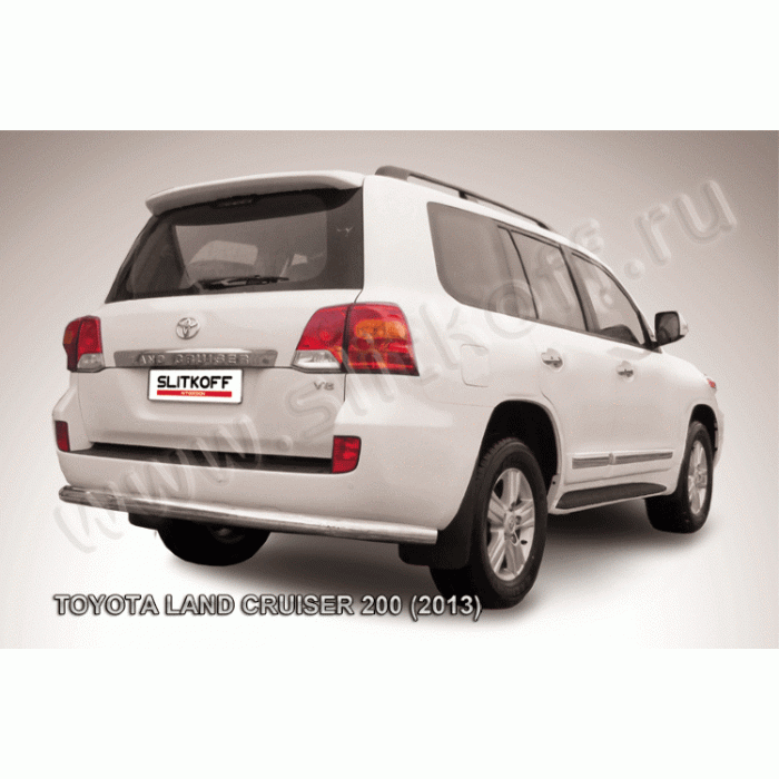 Защита заднего бампера 76 мм Black Edition для Toyota Land Cruiser 200 2012-2015