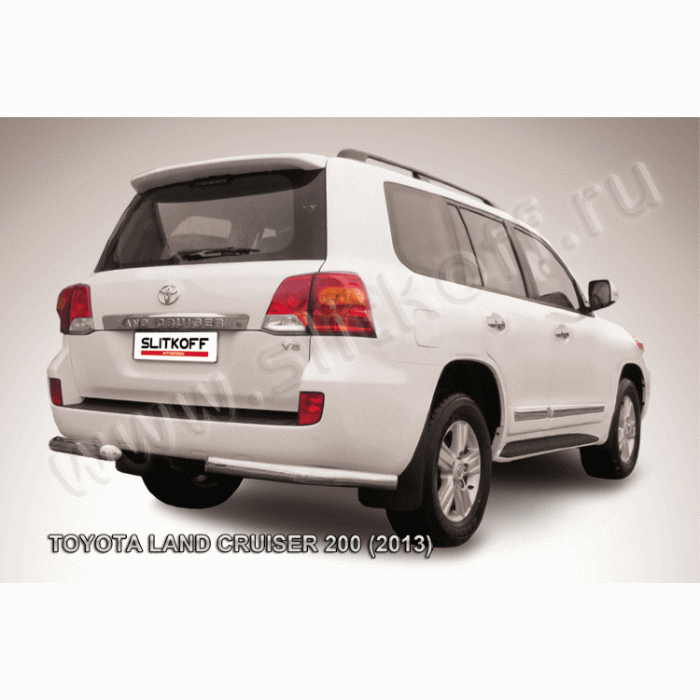 Защита задняя уголки 76 мм Black Edition для Toyota Land Cruiser 200 2012-2015