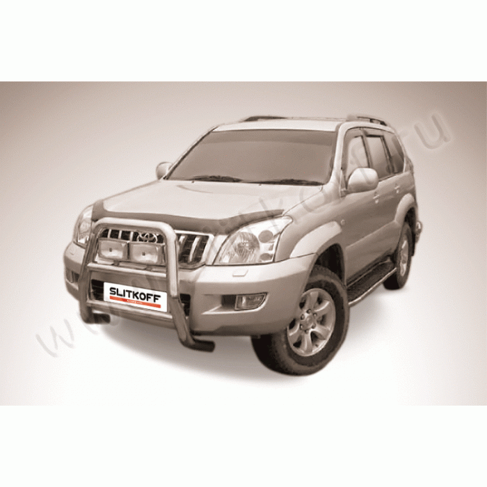 Кенгурятник высокий 76 мм Black Edition для Toyota Land Cruiser Prado 120 2002-2009