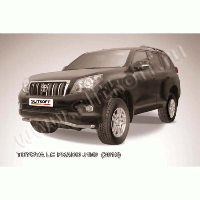 Защита переднего бампера волна 57 мм Black Edition для Toyota Land Cruiser Prado 150 2009-2013