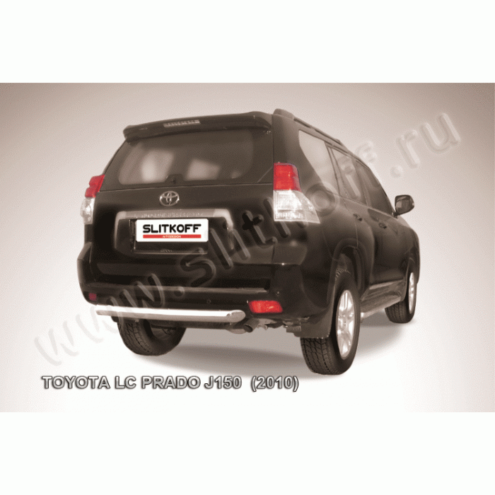 Защита заднего бампера 76 мм короткая Black Edition для Toyota Land Cruiser Prado 150 2009-2013