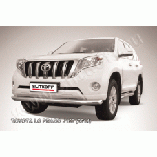 Защита переднего бампера 76 мм Black Edition для Toyota Land Cruiser Prado 150 2013-2017