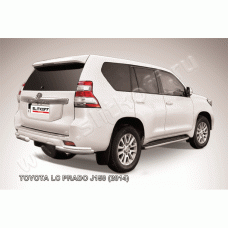 Защита задняя двойные уголки 76-42 мм Black Edition для Toyota Land Cruiser Prado 150 2013-2017