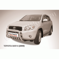 Кенгурятник низкий 57 мм c защитой картера Black Edition для Toyota RAV4 2006-2009