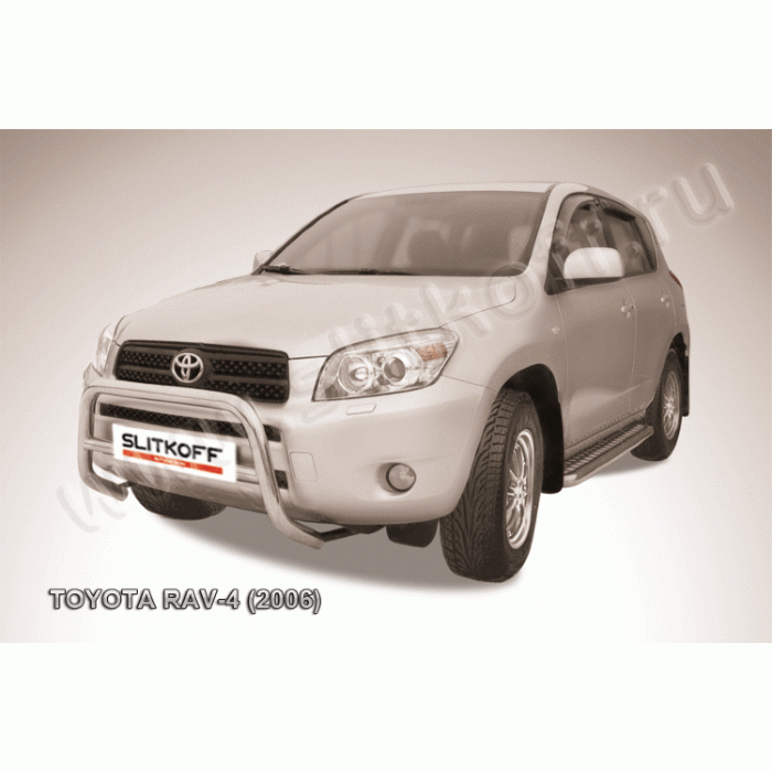 Кенгурятник передний низкий 57 мм Black Edition для Toyota RAV4 2006-2009