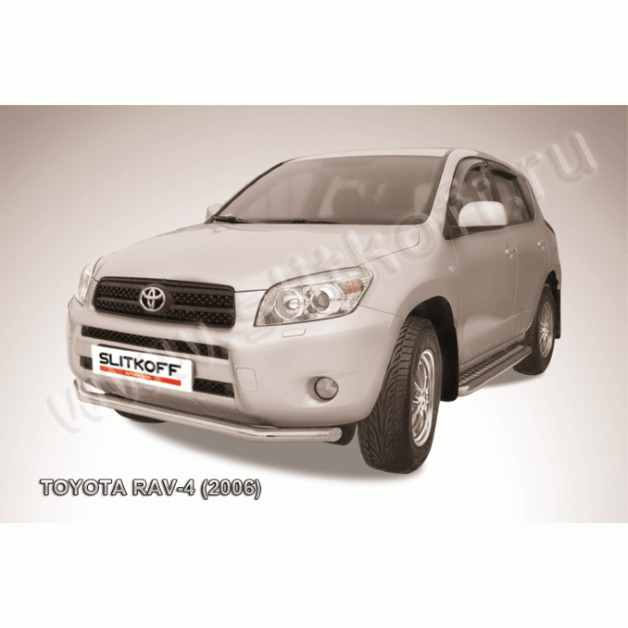 Защита переднего бампера 57 мм Black Edition для Toyota RAV4 2006-2009