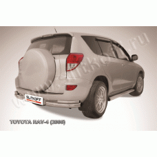 Защита задняя двойные уголки 76-42 мм Black Edition для Toyota RAV4 2006-2009