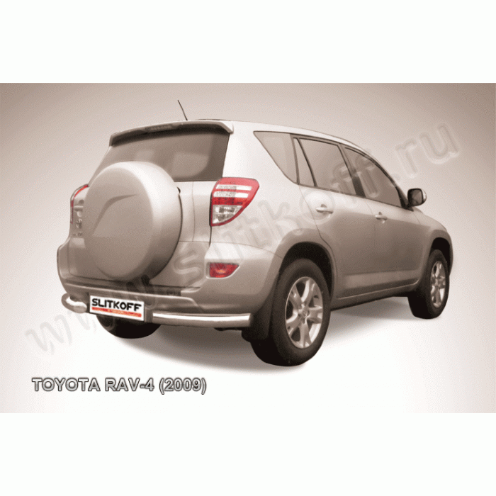 Защита задняя уголки 76 мм Black Edition для Toyota RAV4 2009-2010