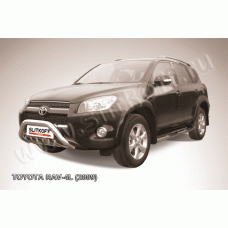 Кенгурятник низкий 76 мм мини с защитой картера Black Edition для Toyota RAV4 2006-2009