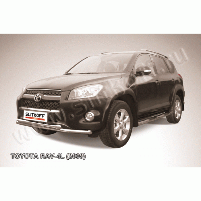 Защита передняя двойная 57-57 мм Black Edition для Toyota RAV4 2006-2009