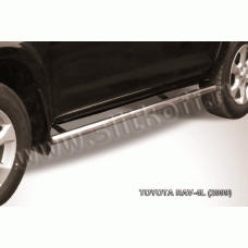 Пороги труба 57 мм Black Edition для Toyota RAV4 2006-2009