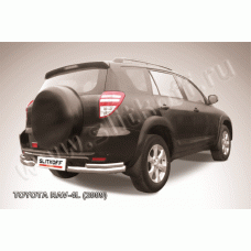 Защита задняя двойные уголки 76-42 мм Black Edition для Toyota RAV4 2006-2009