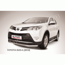 Защита переднего бампера 76 мм Black Edition для Toyota RAV4 2013-2015