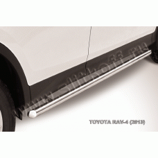 Пороги труба 57 мм Black Edition для Toyota RAV4 2013-2015