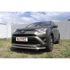 Защита переднего бампера 57 мм Black Edition для Toyota RAV4 2015-2019