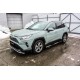 Пороги труба с проступью 76 мм Black Edition для Toyota RAV4 2019-2024