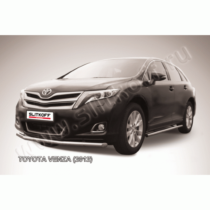 Защита переднего бампера 57 мм Black Edition для Toyota Venza 2012-2017