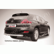 Защита заднего бампера 76 мм радиусная Toyota Venza (2012-2017) Black Edition для