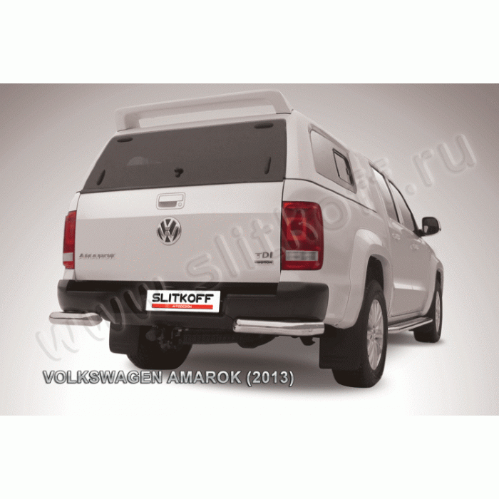 Защита задняя уголки 76 мм Black Edition для Volkswagen Amarok 2010-2016