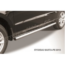 Пороги труба 57 мм для Hyundai Santa Fe 2010-2012