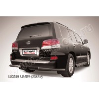 Уголки 76 мм чёрные для Lexus LX-570 2012-2024