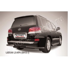 Уголки 76 мм чёрные для Lexus LX-570 2012-2023