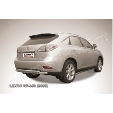 Защита заднего бампера двойная 57-57 мм для Lexus RX-270/350/450 2009-2012