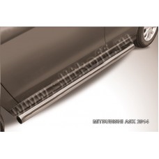 Пороги труба 76 мм для Mitsubishi ASX 2013-2016