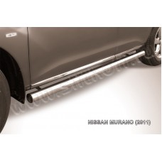 Пороги труба 76 мм для Nissan Murano 2010-2016