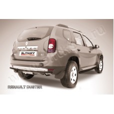 Защита заднего бампера 42 мм чёрная для Renault Duster 2011-2015
