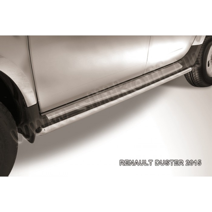 Пороги труба 42 мм для Renault Duster 2015-2021 артикул RD15007