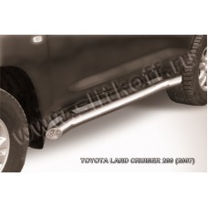Пороги труба 76 мм с гибами для Toyota Land Cruiser 200 2007-2011
