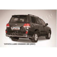Защита заднего бампера двойная 76-42 мм для Toyota Land Cruiser 200 2007-2011
