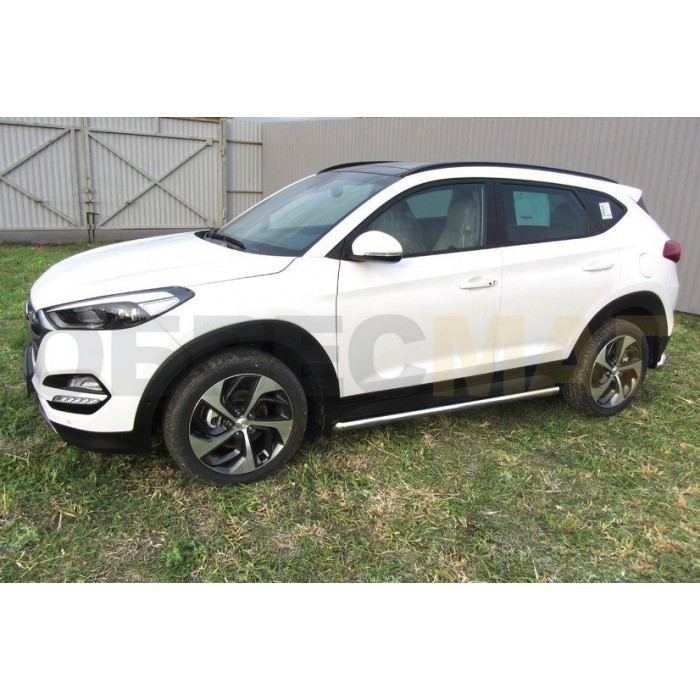 Пороги труба 57 мм для Hyundai Tucson 2015-2018 артикул HT4WD15004