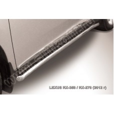 Пороги труба 57 мм с гибами для Lexus RX-270/350/450 2012-2015
